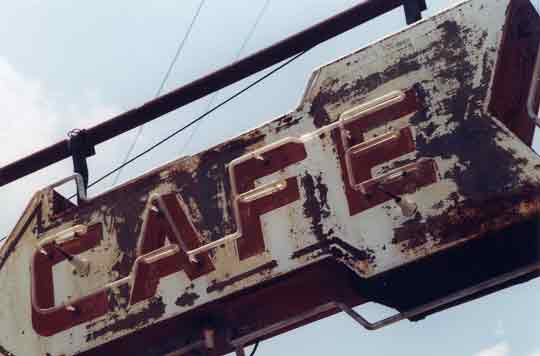 cafe sign, fayette, alabama